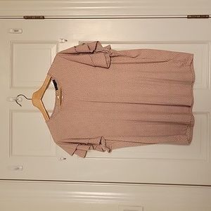 L Pink Dots Adrianna Papell Top